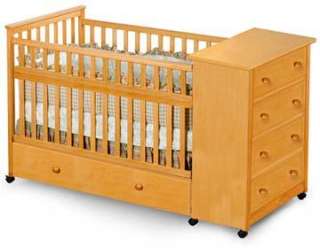 Its a crib A features a 1/4 drop gate rail as well as three 