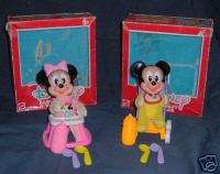 Darling Disney Baby Mickey w/Stroller & Minnie w/Walker  