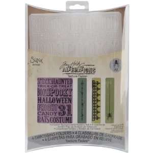  Sizzix Texture Fades Embossing Folders By Tim Holtz 4/Pkg 