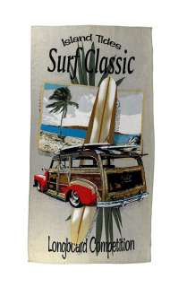 Surf Wagon Fiber Reactive Beach Towel 60` X 30` Woody  