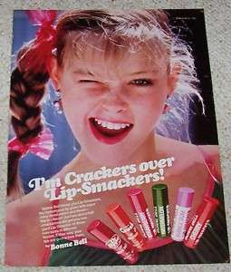 1983 Bonne Bell Lip Smackers Dr Pepper CUTE girl 1pg AD  