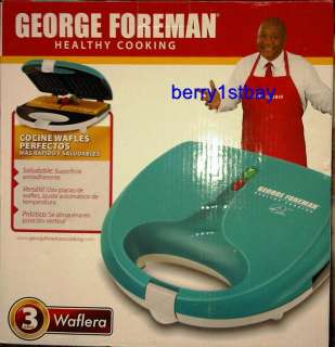 new black george forman 2 slice waffle maker black