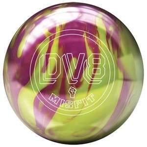 16lb DV8 Misfit Yellow/Magenta Bowling Ball  