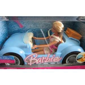 Barbie Beach Glam Cruiser Vehicle Giftset with DOLL & Picnic Basket 
