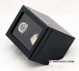 Boxy Carbon Quad Watch Winder for Omega Breitling Tag Rolex Tissot 