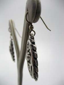 BRIGHTON silver earrings SWEET BIRD mother of pearl medallion french 