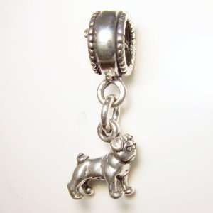  Pug Dog Small Sterling Silver Dangle Charm Everything 