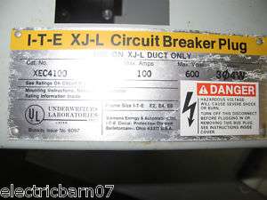 ITE XEC4100 100 Amp Breaker Type Bus Plug  