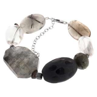 Color Stone Bracelet   Clear/Gray.Opens in a new window