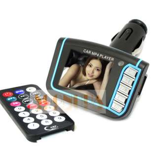 LCD Car FM Transmitter MP3 USB SD Card Player Blue  