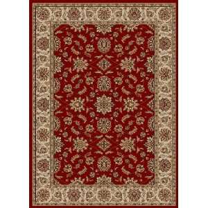  Como Collection Red Traditional Rug With Border 3.30 x 4 