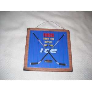  Does Not Apply on the Ice Hockey Sports Wall Art Sign Boys Bedroom 