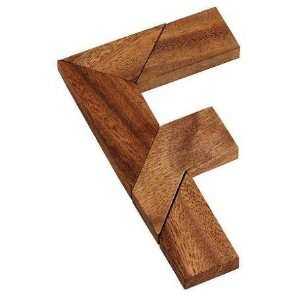  F Puzzle Wooden Brain Teaser: Toys & Games