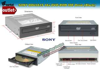 Sony Black 16x DDU1615 Desktop IDE DVD ROM 48x CD Drive  