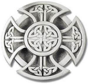Celtic Irish Knot Iona Cross Shield Belt Buckle Thick Solid Lead Free 