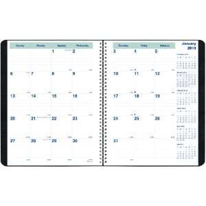 Brownline Monthly Academic Planner, July 2012   August 2013, Twin Wire 