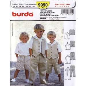  Burda Boys Trousers/Pants & WaistCoat/Vest Pattern By The 
