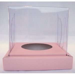 Individual Pink Clear Top Cupcake Boxes pack of 10:  