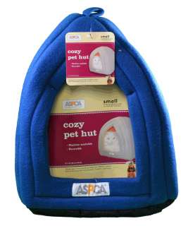 ASPCA Small Cozy Pet Hut Travel Nap Fleece Carrier Blue 0070010562973 