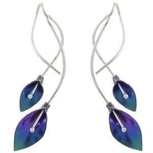  Sterling Silver Niobium Calla Lilly Earrings Jewelry