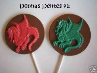 DRAGON Lollipop Chocolate Candy Soap Clay Mold NEW  