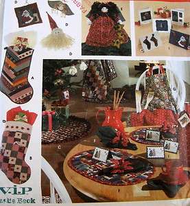 Christmas tree skirt pattern ornament scrap stocking table decor 