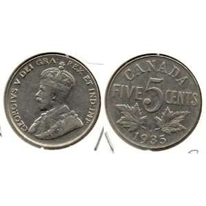  Extra Fine 1935 Canadian Nickel 