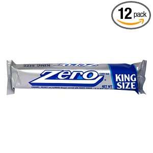 Zero Candy Bar, King Size, 3.4 Ounce Bars (Pack of 12)