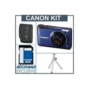  Canon PowerShot A2200 Digital Camera Kit with 4GB SD Card, Camera 