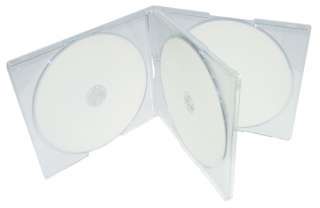 Clear Quad 4 CD Jewel Case Holds Up to 4 CDs in One Case Slim Style of 