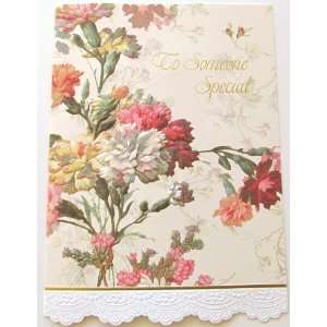 Carol Wilson Friendship Someone Special Card, Carnations