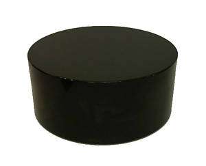 Vintage Drum Coffee Table in Black Lacquer  
