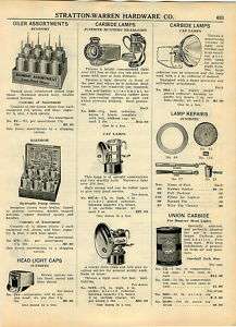 1936 Coleman Lamp Lanterns Gasoline Kerosene Carbide ad  