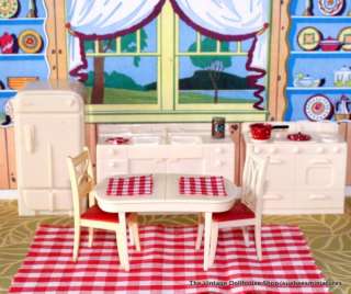   /IDEAL Vintage Dollhouse Furniture LOVELY KITCHEN COMBO 3/4  