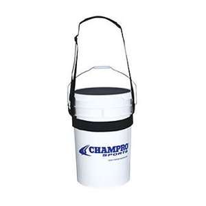 Champro Baseball/Softball Bucket W/Foam On Lid WHITE 6 GALLON CAPACITY