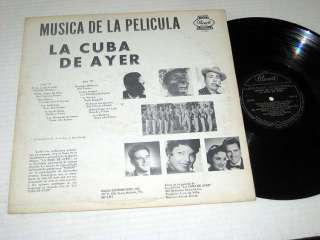 VAR ART Musica De La Pelicula LA CUBA DE AYER Panart NM  