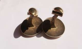 VINTAGE RUSSIAN NIELLO 875 GOLD GILDED SILVER CUFFLINKS  