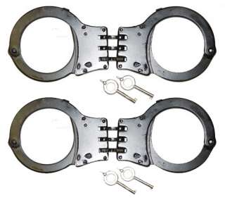 PCS Double Lock Police Hand Cuffs Handcuffs w/ 2 Keys  
