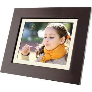  Coby 8in 43 Digital Photo Frame With Digital Panel Wooden 