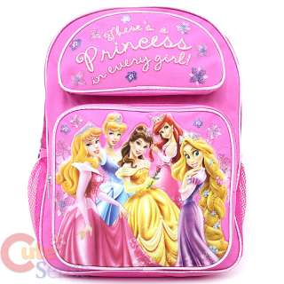 Princesa de Disney con la mochila /Bag de la escuela de Rapunzel  16in 