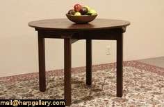 Arts & Crafts Mission Oak Round Game or Breakfast Table  