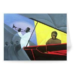 Hot and Cool Jazz, 2004 (oil & acrylic on   Greeting Card (Pack of 2 