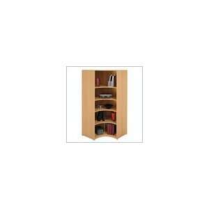  Bush Furniture Universal Wood 4 Shelf Corner Bookcase in 