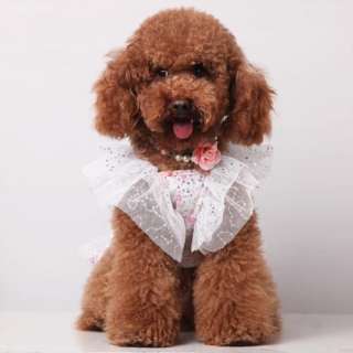   Pet Dog Clothes Formal Flower Wedding Dress Puppy Apparel Costume