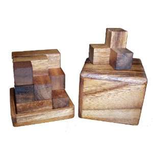    Soma Cube   size medium educational wood puzzle Toys & Games