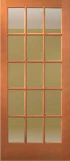   15 Lite Hemlock Solid Wood Exterior French Doors Prehung Or Door Slabs