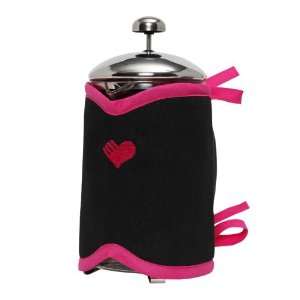  NEW UK made 8 cup Cafetiere Warmer Cover Blk/Hot Pink 