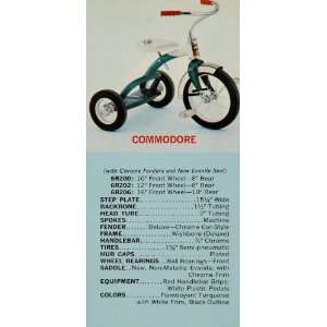   Evans Turquoise Trike Models   Original Print Ad