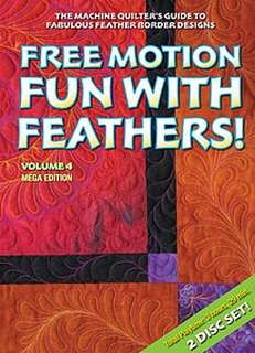 FREE MOTION Machine Quilting FEATHERS Volume 4 NEW DVDs  