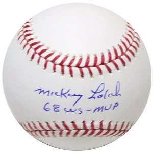  Detroit Tigers Mickey Lolich Autographed Baseball with 1968 
